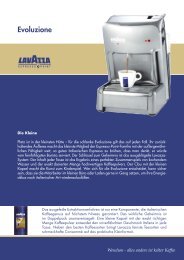 Datenblatt Evoluzione (pdf-Datei) - Wendum - Lavazza Espresso Point
