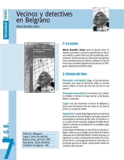 Aráoz Y La Verdad Resumen Por Capitulos Guía Vecinos y detectives en Belgrano - Alfaguara