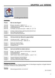 GRUPPEN und VEREINE - Evangelisch-altreformierte ...