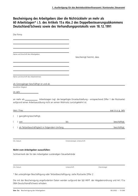 Arbeitgeberbescheinigung Zur Vorlage