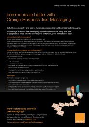 communicate better with Orange Business Text Messaging