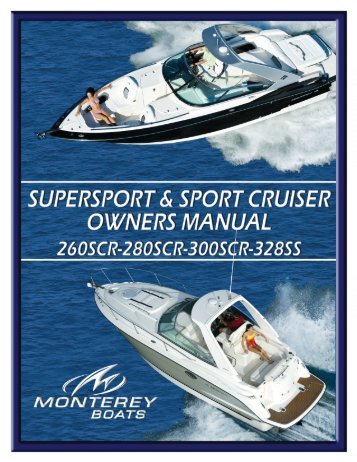 260SCR Owner's Manual - Monterey Boats