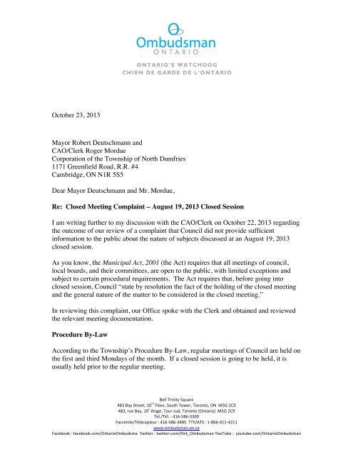 Read The Letter Ombudsman Ontario read-the-letter-ombudsman-ontario