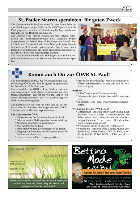 Gemeindezeitung MÃ¤rz 2013 - Marktgemeinde Sankt Paul im ...