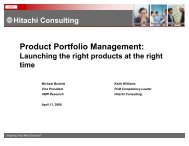 Product Portfolio Management: - Hitachi Consulting