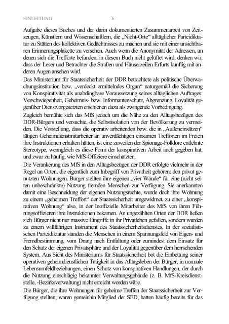 (Hrsg.) Geheime Trefforte des MfS in Erfurt - Stasi in Erfurt
