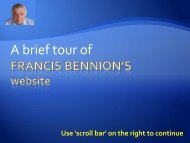 A brief tour of - Francis Bennion