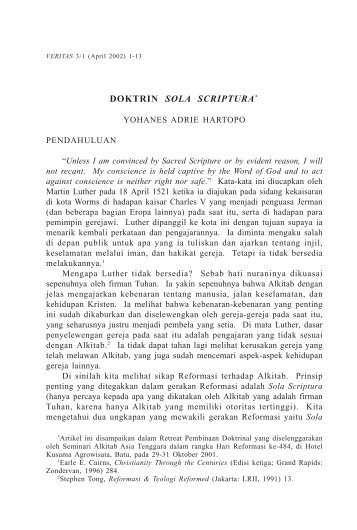 Doktrin Sola Scriptura.pmd - Seminari Alkitab Asia Tenggara