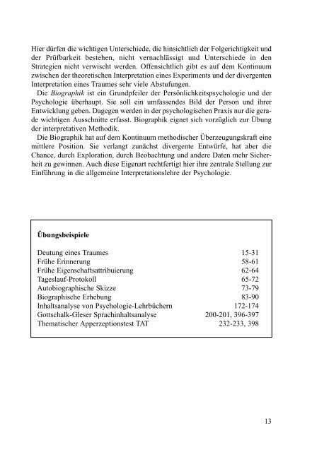 Psychologische Interpretation. - Jochen Fahrenberg