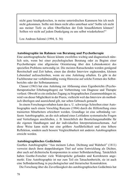 Psychologische Interpretation. - Jochen Fahrenberg