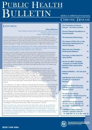 Public Health Bulletin Edition 3/2006 Chronic disease