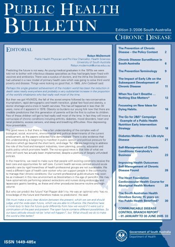 Public Health Bulletin Edition 3/2006 Chronic disease