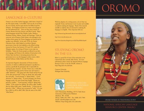 Oromo - National African Language Resource Center