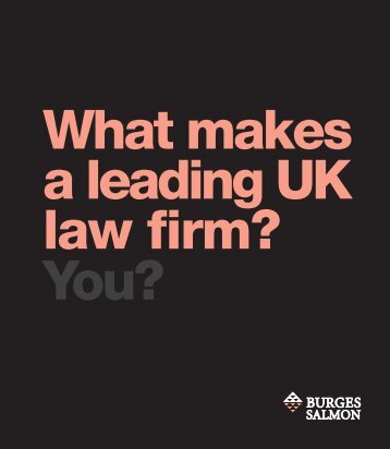 What makes a leading UK law firm? - Burges Salmon