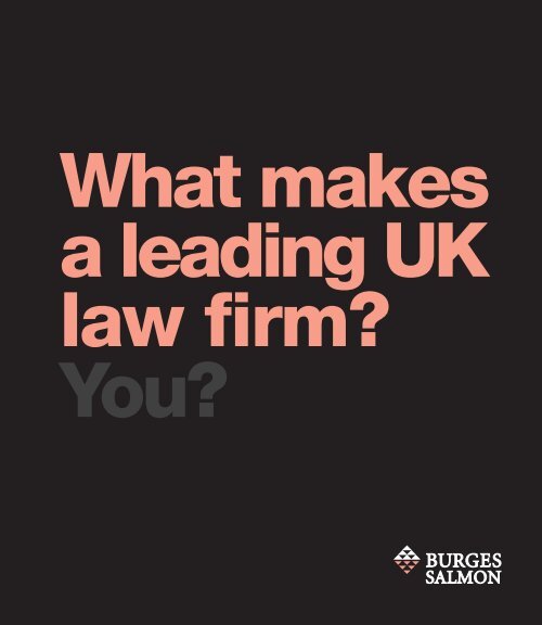 What makes a leading UK law firm? - Burges Salmon