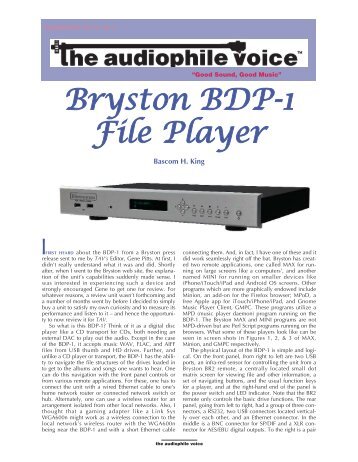 Bryston BDP-1 File Player