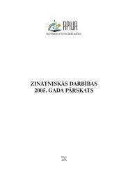 ZINÄTNISKÄS DARBÄªBAS 2005. GADA PÄRSKATS - rpiva