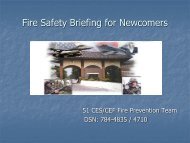 Fire Safety Briefing for Newcomers