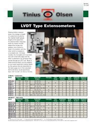 LVDT Type Extensometers - Tinius Olsen