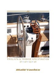 PriSLiSTA & TeKNiSK SPecifiKATiON 37 . 40 . 43 . 46 - Malö Yachts