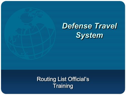 Defense Travel System - I Marine Expeditionary Force - Marine Corps