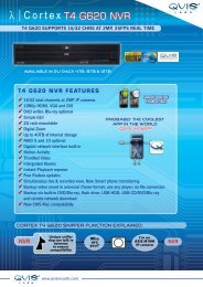 T4 G620 NVR feaTuRes - Qvis Security