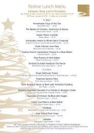 Festive Lunch Menu - The Tigh Na Mara Hotel