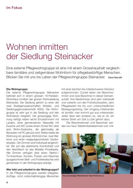 Externe Pflegewohngruppe Steinacker