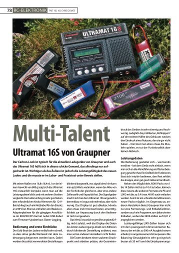 multi-talent Ultramat 16s von Graupner