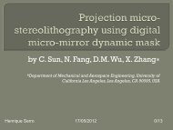 Projection micro-stereolithography using digital micro-mirror ...