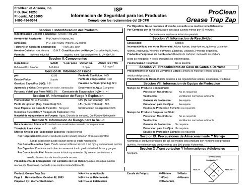 GREASE TRAP ZAP MSDS - Swisher Hygiene