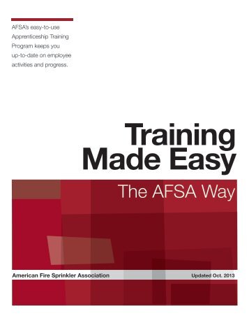 AFSA Training Made Easy - American Fire Sprinkler Association