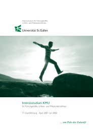 Intensivstudium KMU 17.pdf - beim KMU-HSG - UniversitÃ¤t St.Gallen