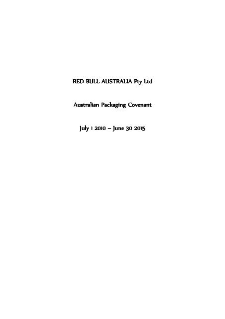 RED BULL AUSTRALIA Pty Ltd RED BULL AUSTRALIA Pty Ltd ...