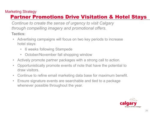 Marketing Plan - Tourism Calgary