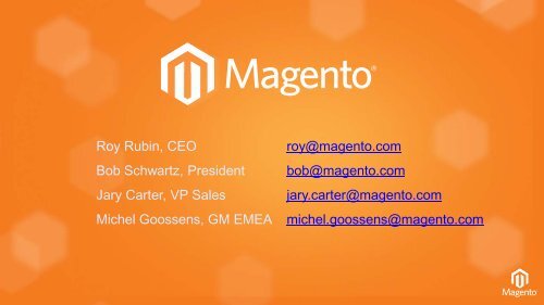 Corporate Sales Presentation - Magento