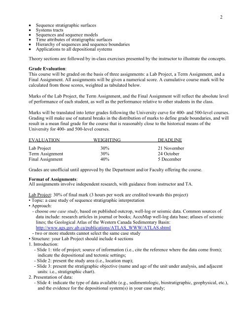 Course Title - University of Alberta