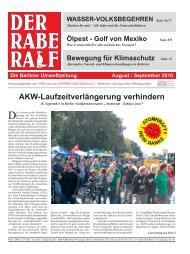 Der Rabe Ralf - GRÜNE LIGA Berlin eV