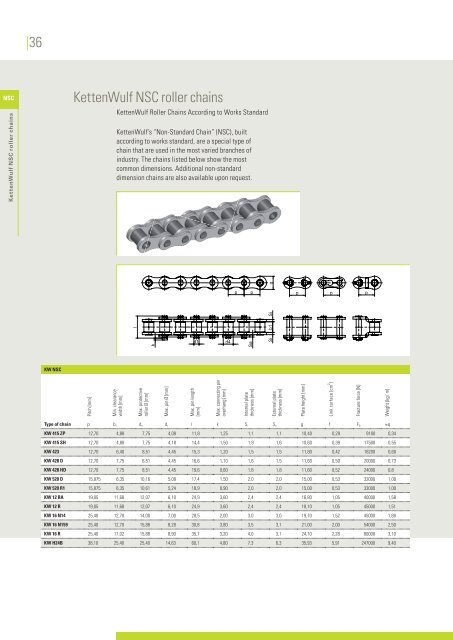 Brochure "Roller Chains Product Program" - KettenWulf