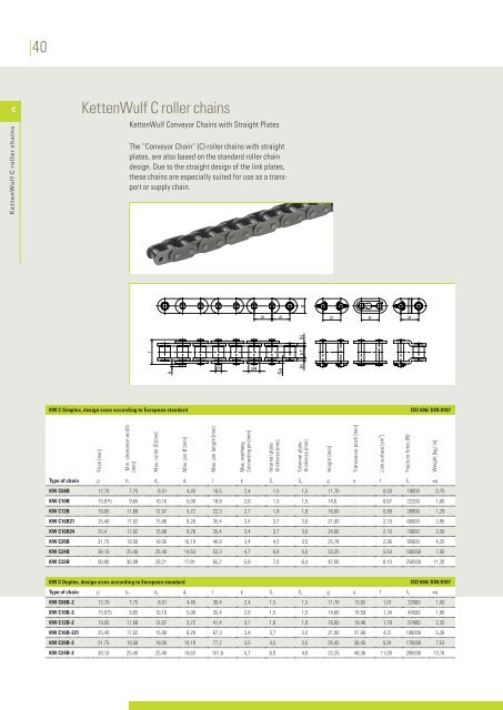 Brochure "Roller Chains Product Program" - KettenWulf