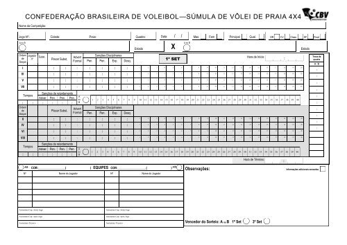 SÃºmula VÃ´lei de Praia_Nova - CBV