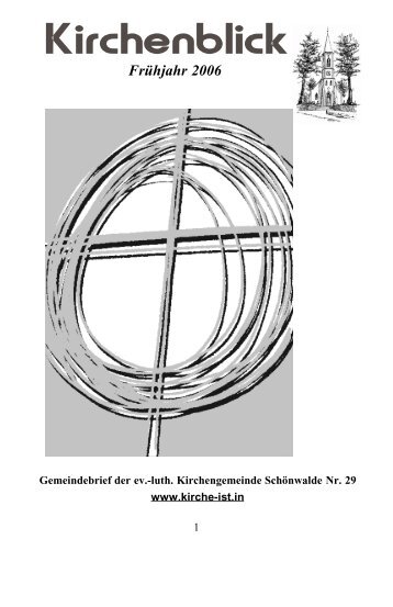 Kirchenblick - Frühjahr 2006 als pdf-File - Kirche-ist.in