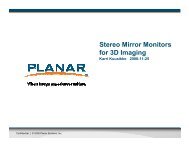Stereo Mirror Monitors for 3D Imaging - VIDIMENSIO