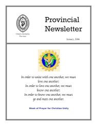 Provincial Newsletter - Congregation of the Resurrection, Priests ...