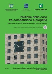 Politiche della casa tra competizione e progetto - federcasa lombardia