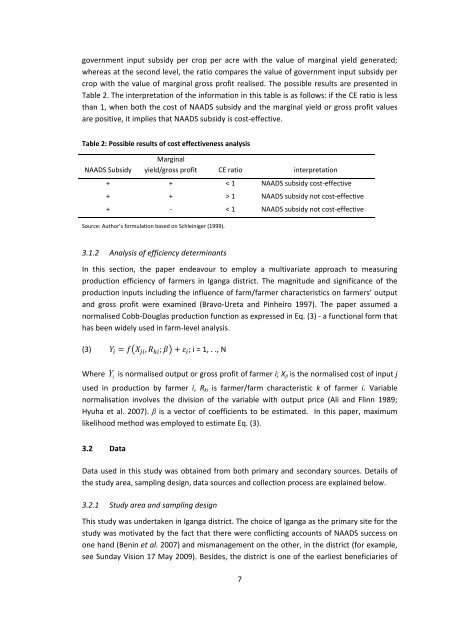 the case of iganga district - Economic Policy Research Centre