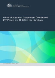 Whole of Australian Government Coordinated ICT ... - About AGIMO