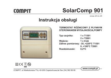 Instrukcja sterownika SolarComp 20901 - Immergas
