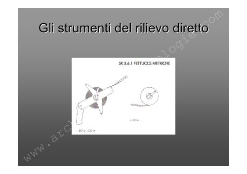 Gli strumenti del rilievo diretto