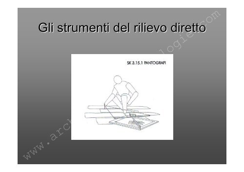 Gli strumenti del rilievo diretto